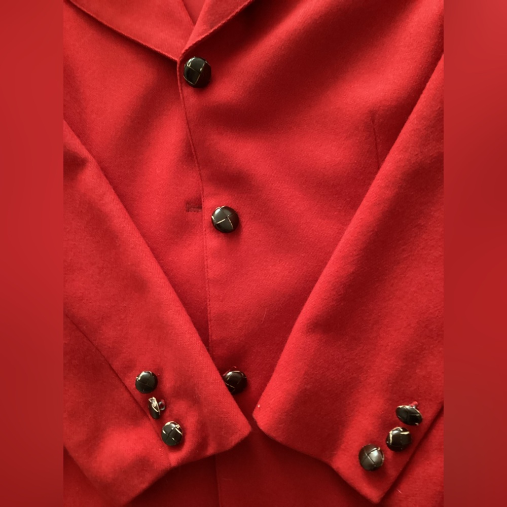 Vintage LizSport Wool Red Blazer 14 Petite - Picture 11 of 16